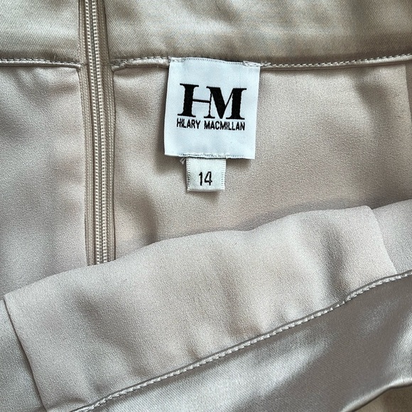 HILARY MACMILLAN NWOT Dusty Rose Split Front Seam Skirt Lined, Size 14 - Picture 11 of 13